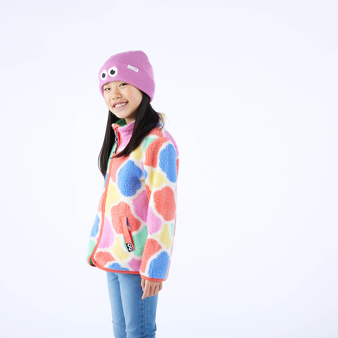 Sardi Kids Shaun the Sheep Sherpa Jacket - Piglet Pink Sheep Print
