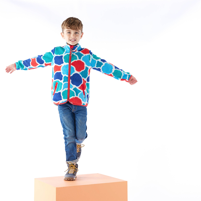 Sardi Kids Shaun the Sheep Sherpa Jacket - Space Blue Sheep Print