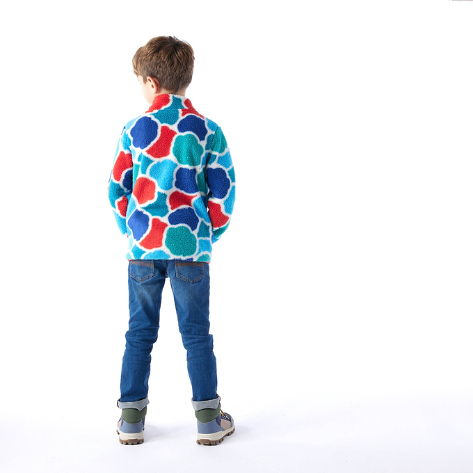 Sardi Kids Shaun the Sheep Sherpa Jacket - Space Blue Sheep Print