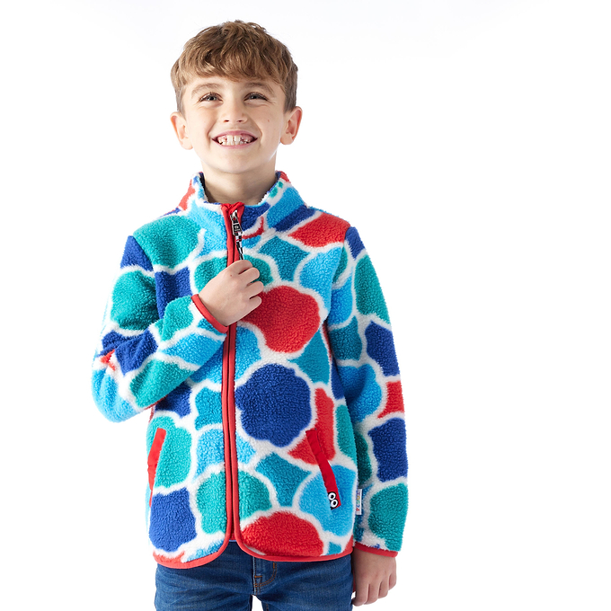 Sardi Kids Shaun the Sheep Sherpa Jacket - Space Blue Sheep Print