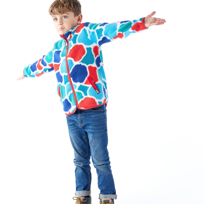Sardi Kids Shaun the Sheep Sherpa Jacket - Space Blue Sheep Print