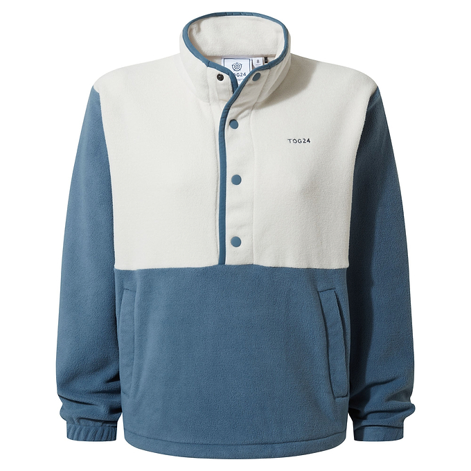 Sawford Womens Half Neck Fleece - Vanilla/Blue Dolphin