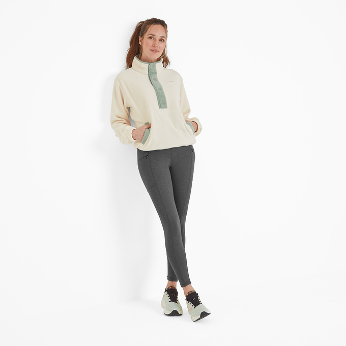 Sawford Womens Half Neck Fleece - Ecru