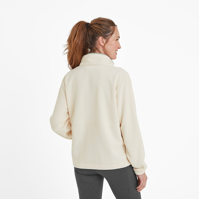 Sawford Womens Half Neck Fleece - Ecru