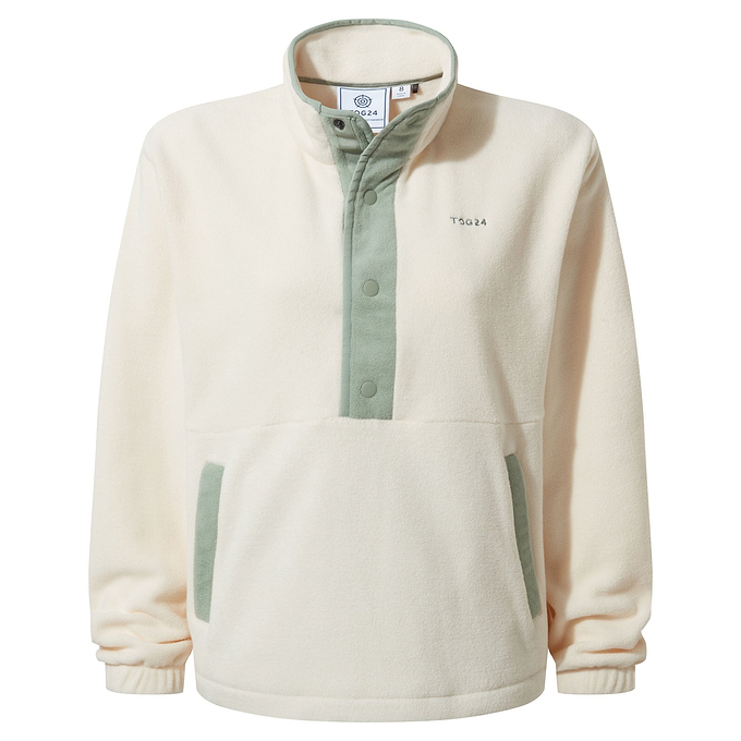 Sawford Womens Half Neck Fleece - Ecru