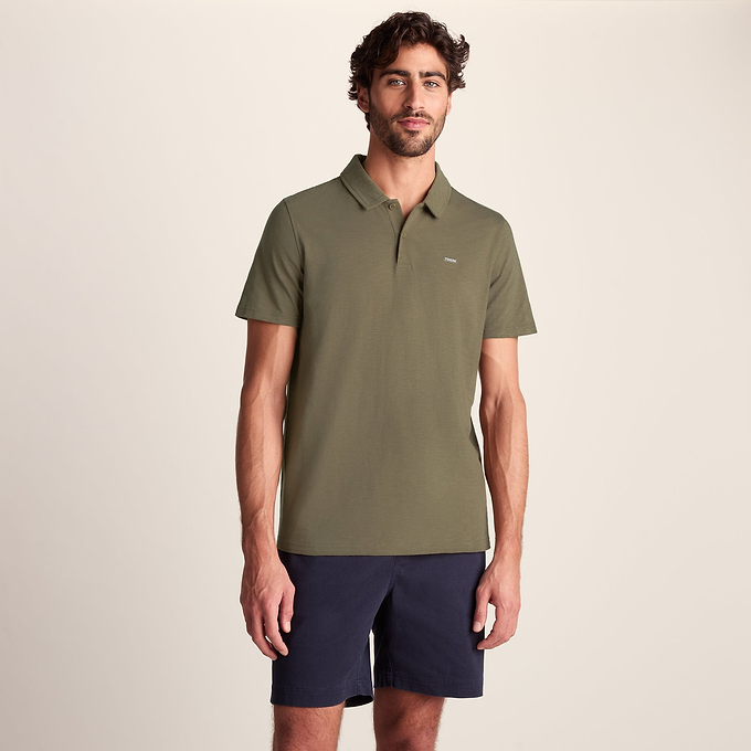 Sawyer Mens 100% Cotton Jersey Polo Shirt - Mushroom