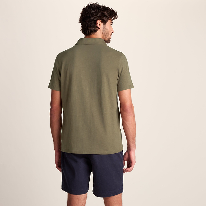 Sawyer Mens 100% Cotton Jersey Polo Shirt - Mushroom