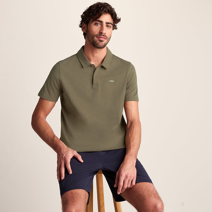 Sawyer Mens 100% Cotton Jersey Polo Shirt - Mushroom