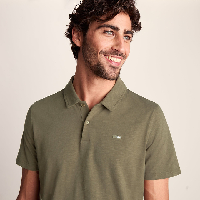 Sawyer Mens 100% Cotton Jersey Polo Shirt - Mushroom
