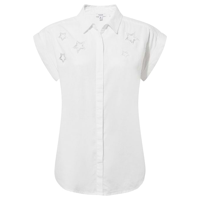 Scarlett Womens Short Sleeve Shirt - Optic White