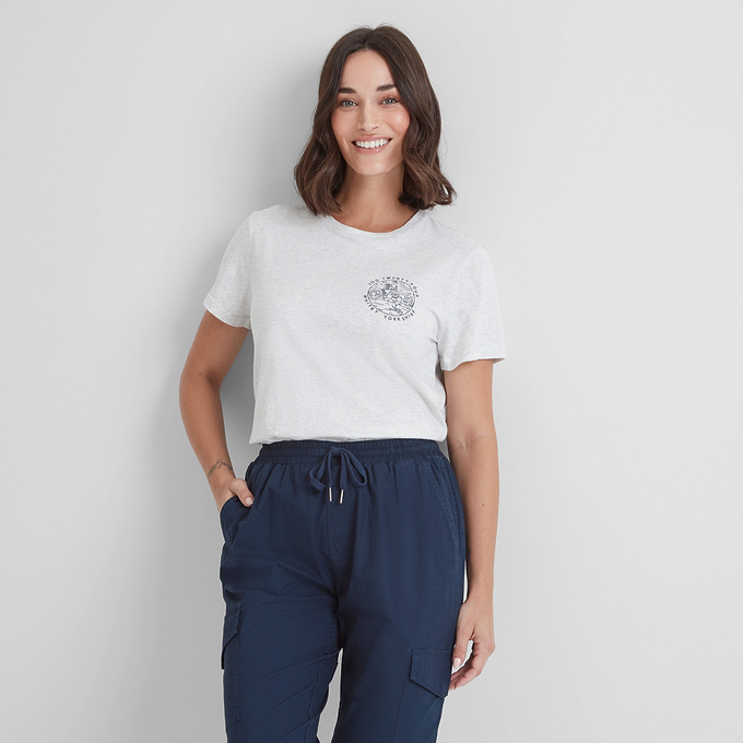 Seaside Womens T-Shirt - Ice Grey Marl