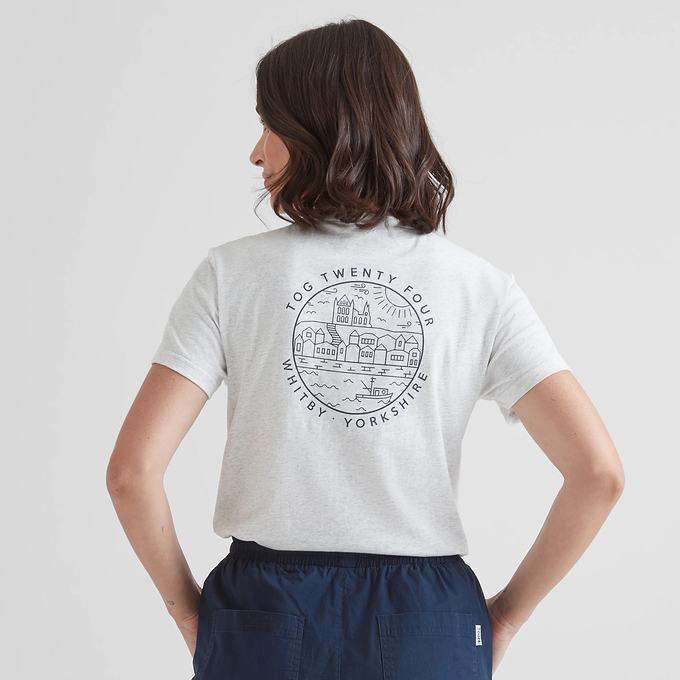 Seaside Womens T-Shirt - Ice Grey Marl