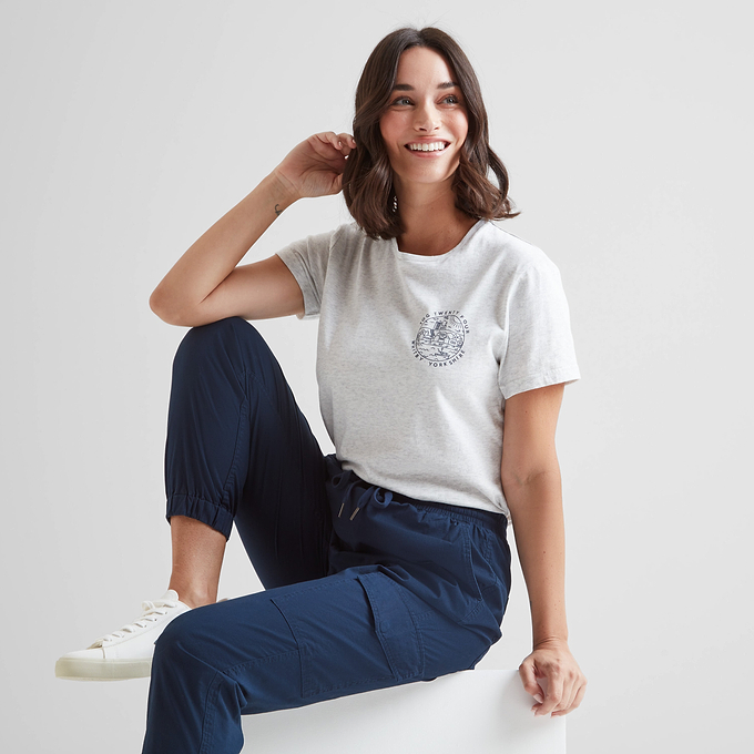 Seaside Womens T-Shirt - Ice Grey Marl