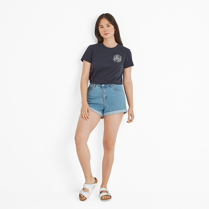 Seaside Womens T-Shirt - Dark Indigo