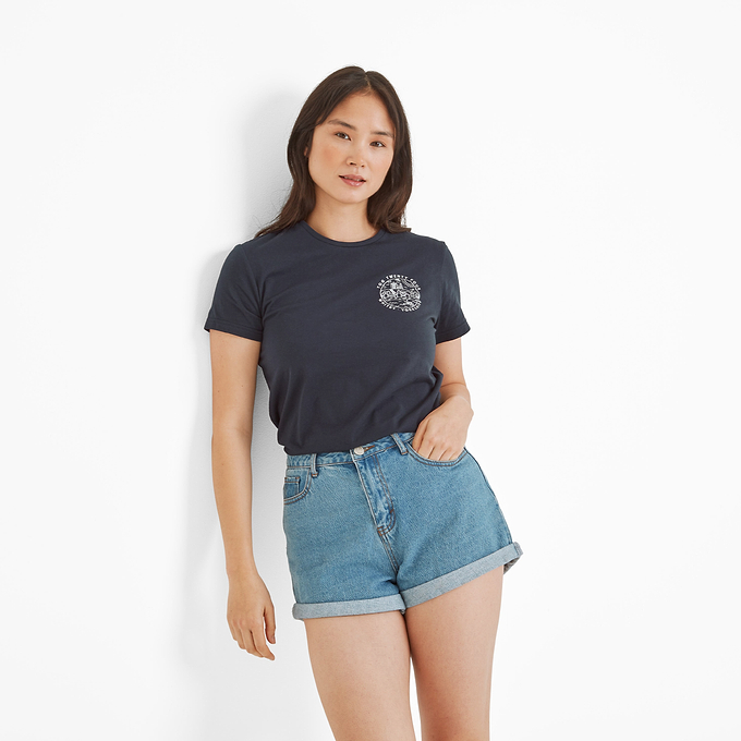 Seaside Womens T-Shirt - Dark Indigo