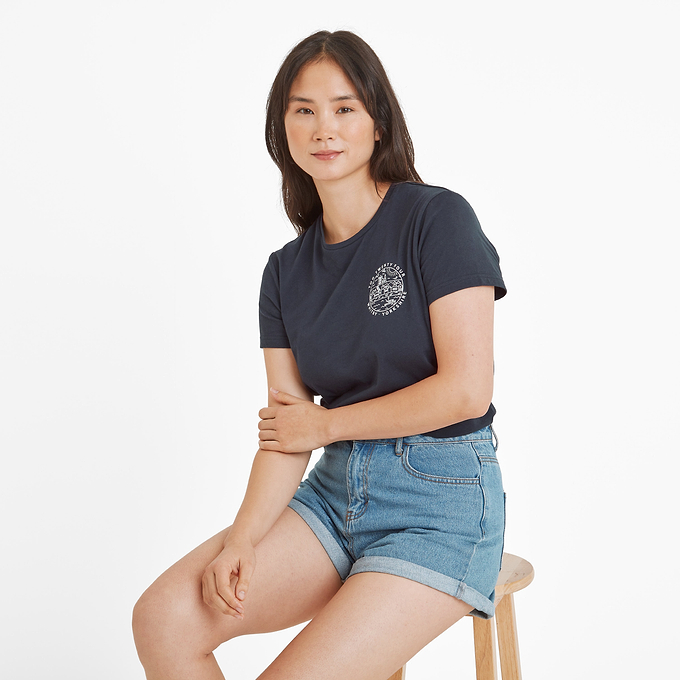 Seaside Womens T-Shirt - Dark Indigo