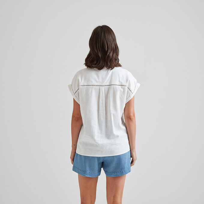 Serena Womens Shirt Short Sleeve - Optic White