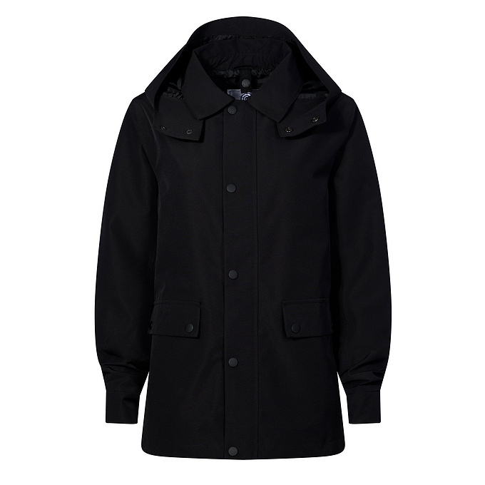 Shea Womens Waterproof Trench Coat - Black