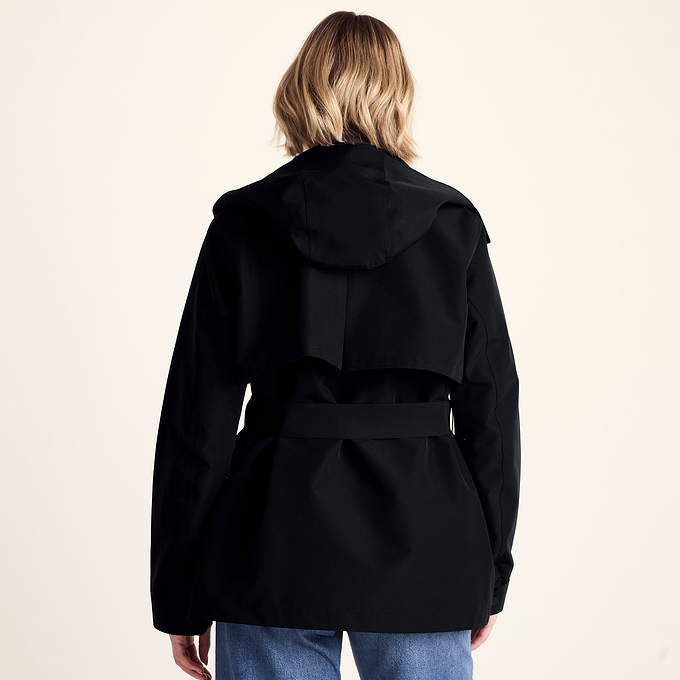 Shea Womens Waterproof Trench Coat - Black