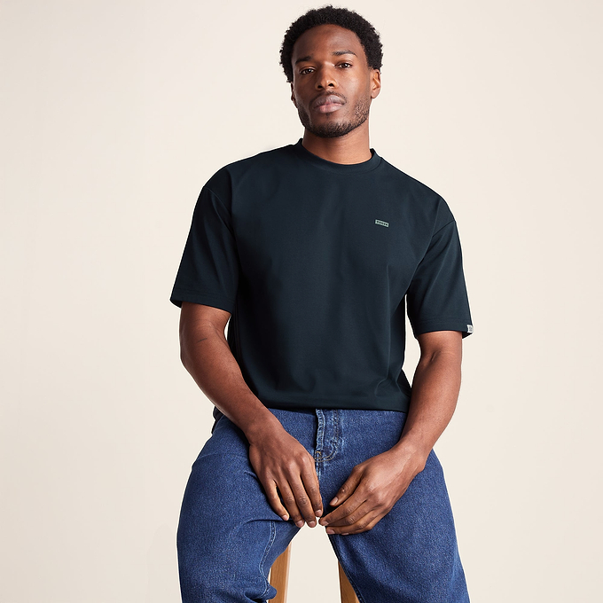 Shed Mens Premium Supersoft Relaxed Fit T-Shirt - Dark Indigo