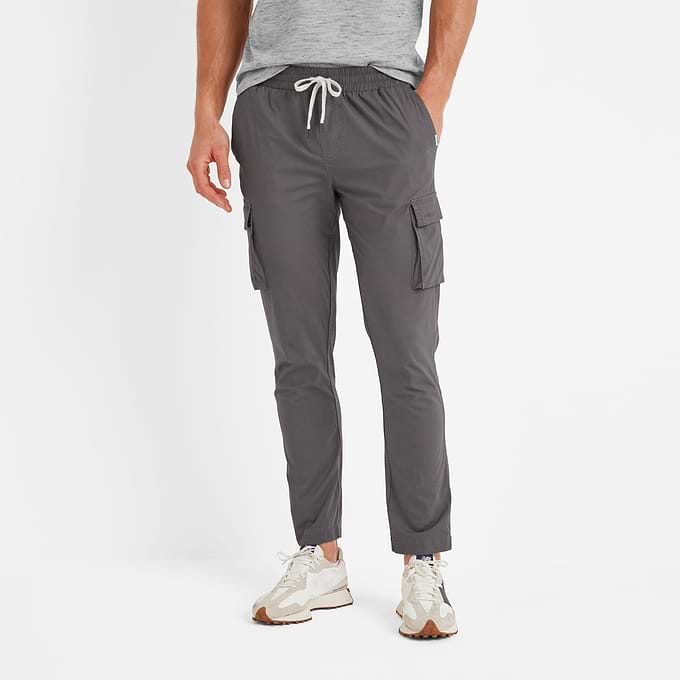 Silas Mens Cargo Trousers - Thunder Grey