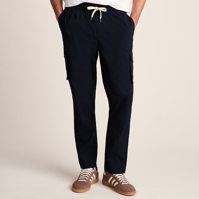Silas Mens Cargo Trousers - Dark Indigo
