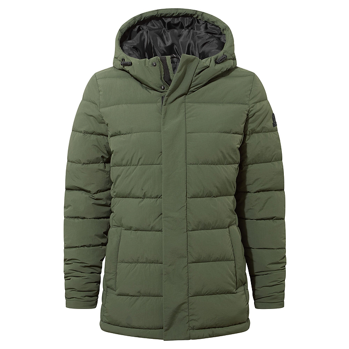 Sleight Womens Padded Short Parka - Dark Green