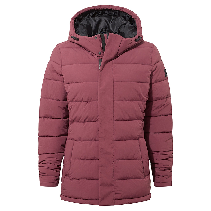 Sleight Womens Padded Short Parka - Burgundy