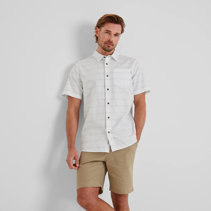 Sloane Mens Shirt - Light Grey Stripe