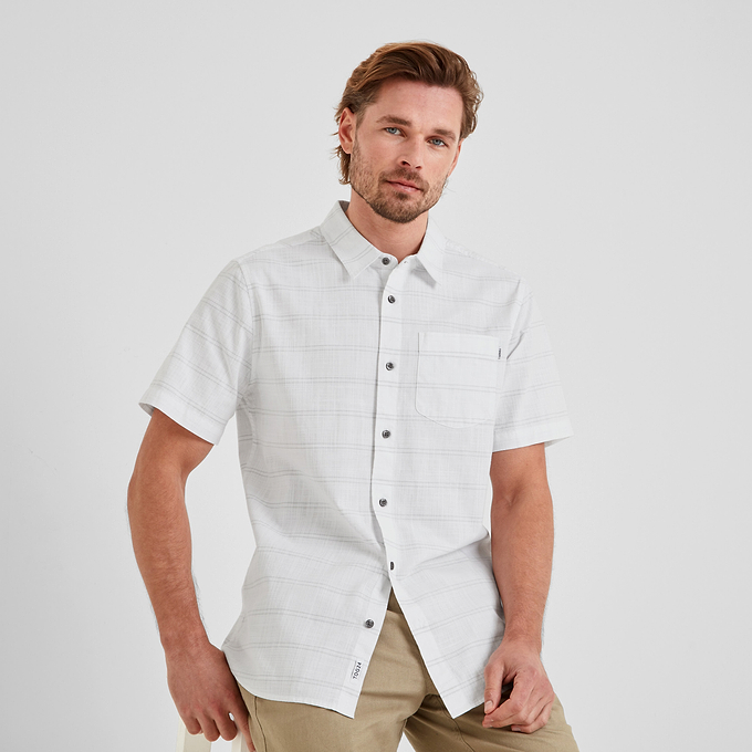 Sloane Mens Shirt - Light Grey Stripe