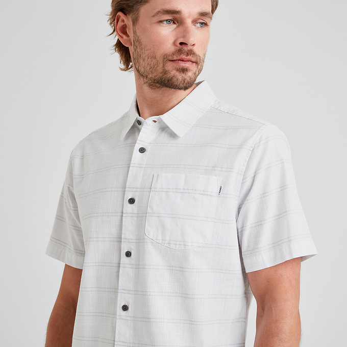 Sloane Mens Shirt - Light Grey Stripe