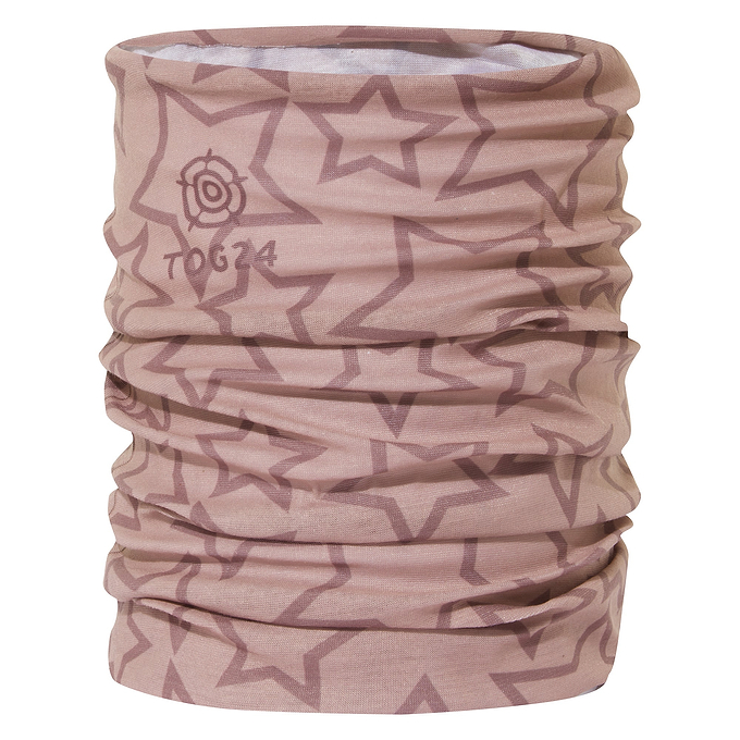 Snood Multifunctional Neck Warmer - Faded Pink Star Print