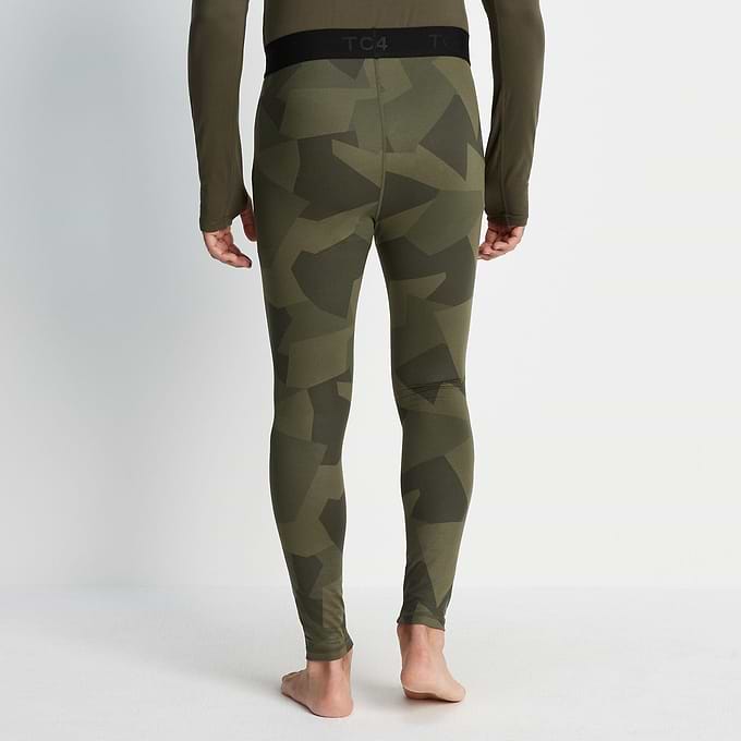 Snowdon Mens Thermal Base Layer Leggings - Khaki Camo Print