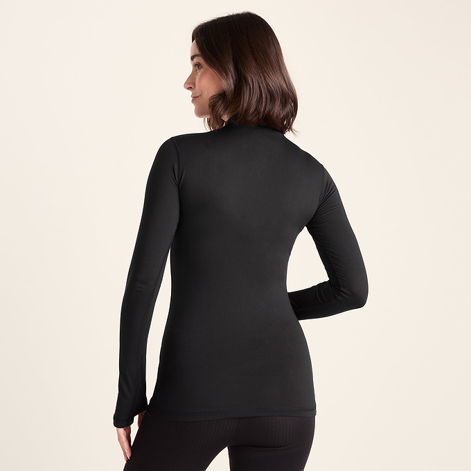 Snowdon Womens Thermal Base Layer Quarter Zip - Black