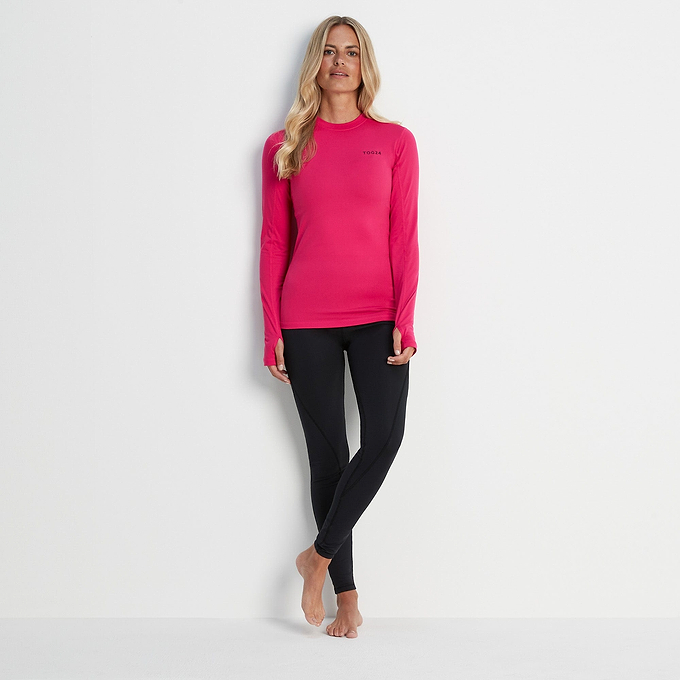 Snowdon Womens Thermal Base Layer Crew Neck - Magenta Pink