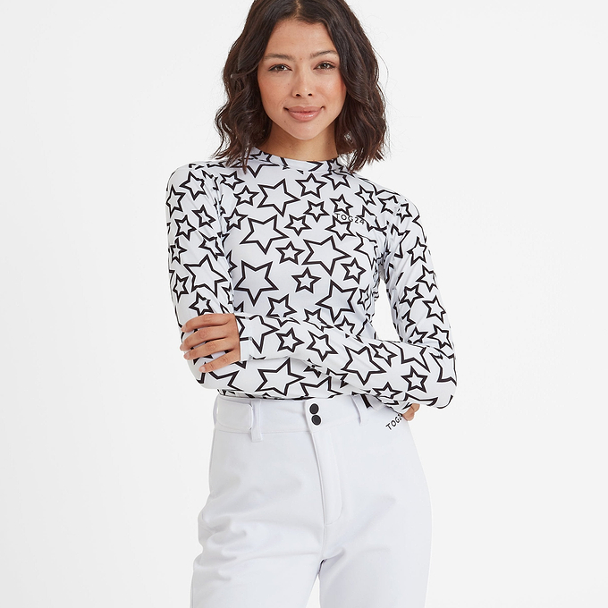 Snowdon Womens Thermal Crewneck - Star Print