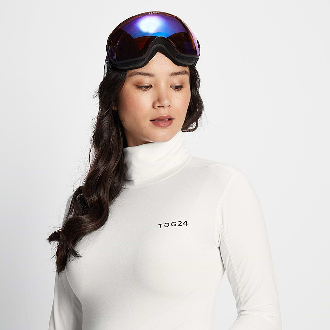 Snowdon Womens Thermal Base Layer Roll Neck - Optic White