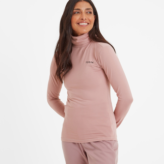 Snowdon Womens Thermal Rollneck - Faded Pink