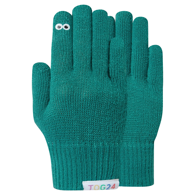 Soay Kids Shaun the Sheep Knit Gloves - Jungle Green