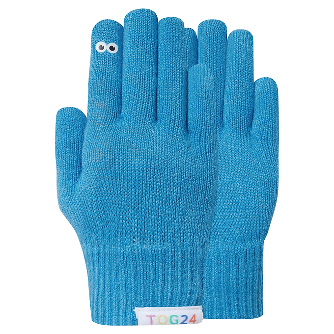 Soay Kids Shaun the Sheep Knit Gloves - Sky Blue