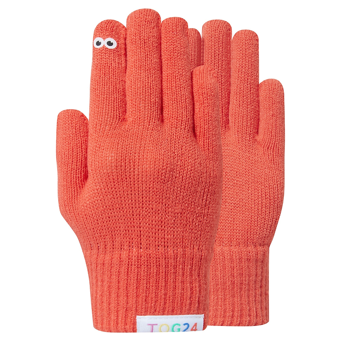 Soay Kids Shaun the Sheep Knit Gloves - Satsuma Orange