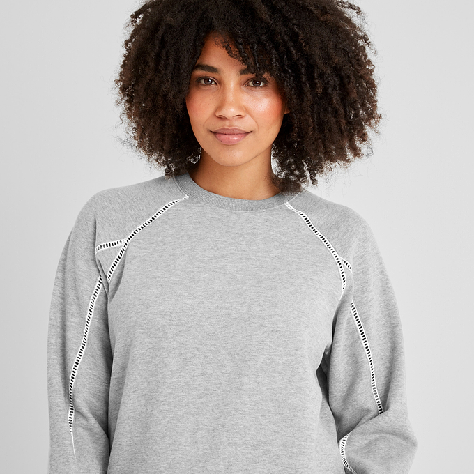 Sorina Womens Sweatshirt - Light Grey Marl