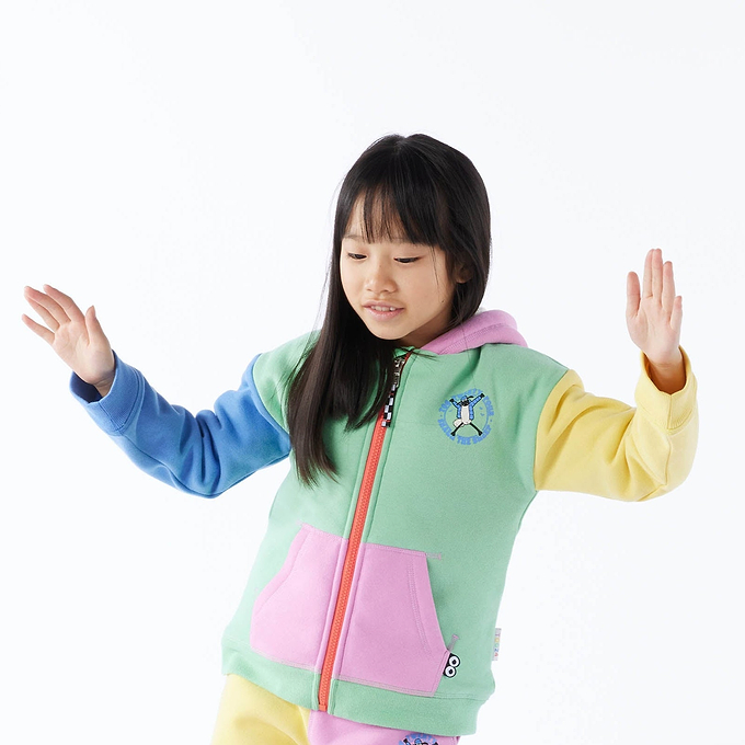 Southdown Kids Shaun the Sheep Zip Sweat - Grass Green