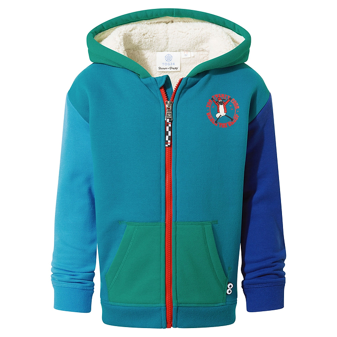 Southdown Kids Shaun the Sheep Zip Sweat - Ocean Blue