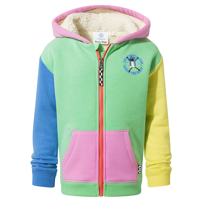 Southdown Kids Shaun the Sheep Zip Sweat - Grass Green