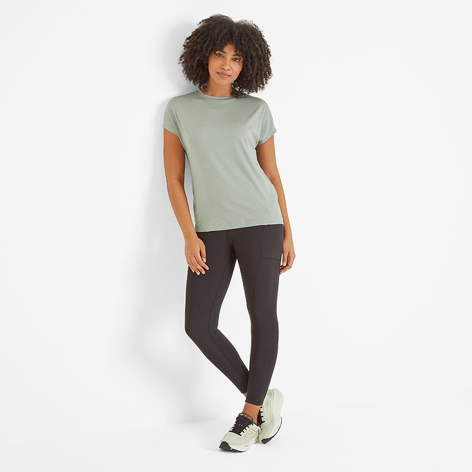 Stallen Womens Tech Short Sleeve Top - Pistachio Marl