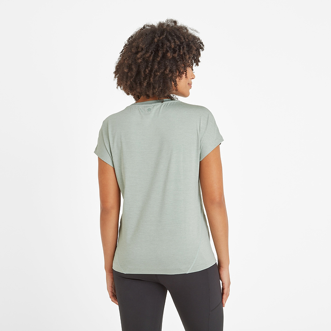 Stallen Womens Tech Short Sleeve Top - Pistachio Marl