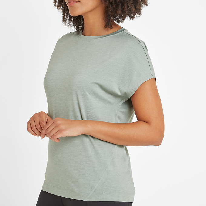 Stallen Womens Tech Short Sleeve Top - Pistachio Marl