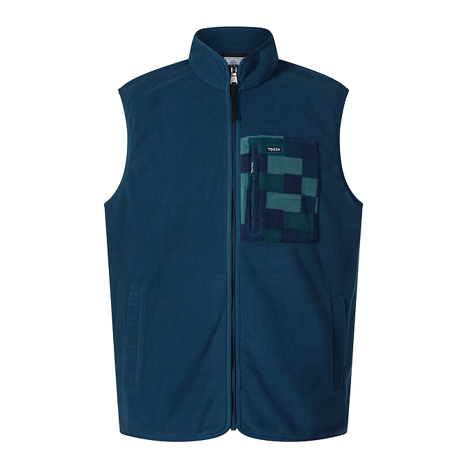 Stark Mens Relaxed Fit Microfleece Gilet - Inky Blue