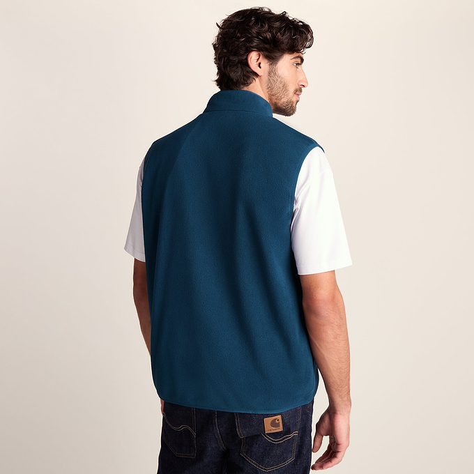 Stark Mens Relaxed Fit Microfleece Gilet - Inky Blue
